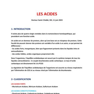 Les Acides (1/2)
