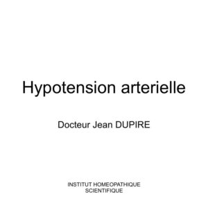 Hypotension artérielle