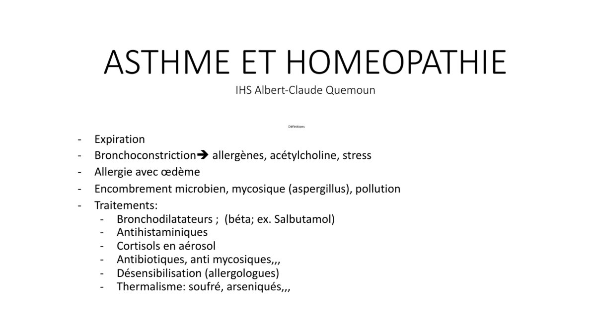 Asthme et homéopathie 1 Asthme et homéopathie