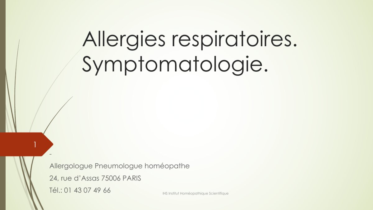 Allergies 1 Allergies