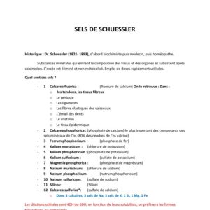Sels de schüessler