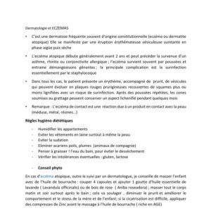 Dermatologie : eczémas