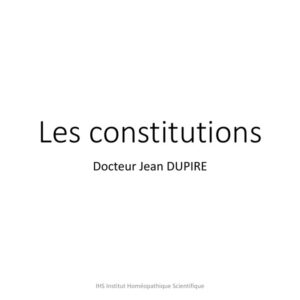 Les constitutions