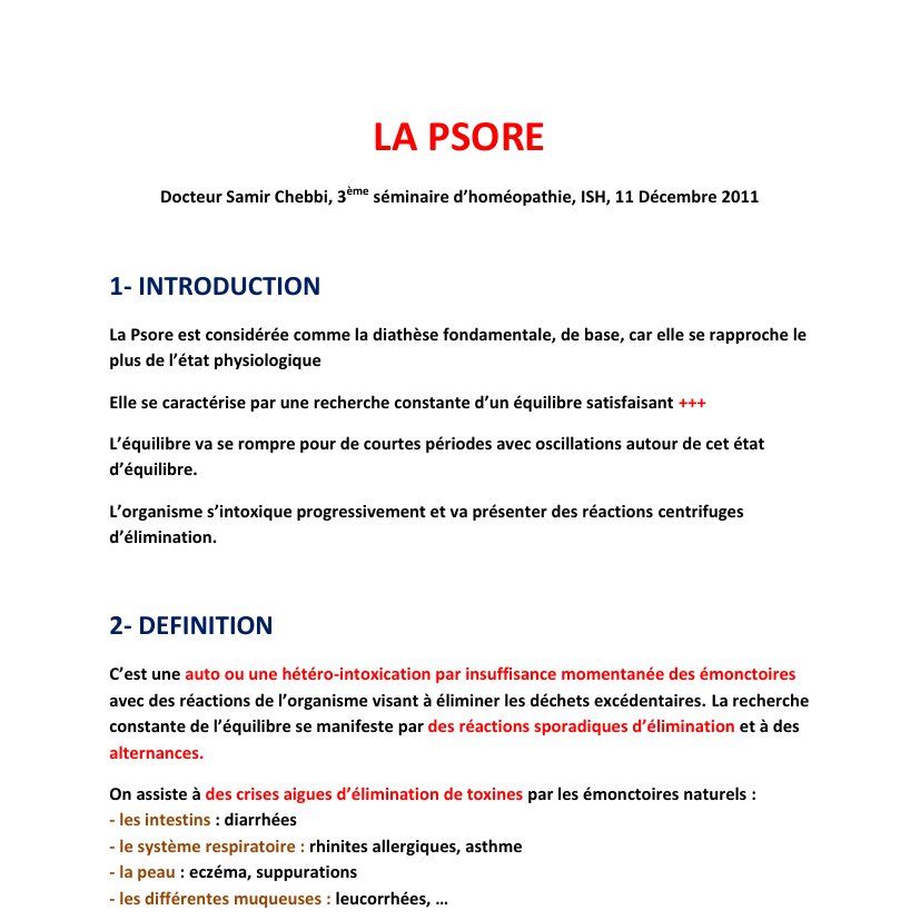 La Psore 1 La Psore