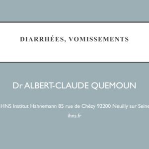 Diarrhées, vomissements